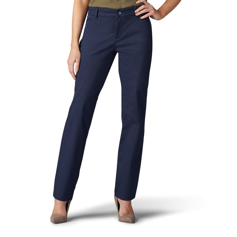 Wrinkle Free Relaxed Fit Straight Leg Pant, 12, Imperial Blue